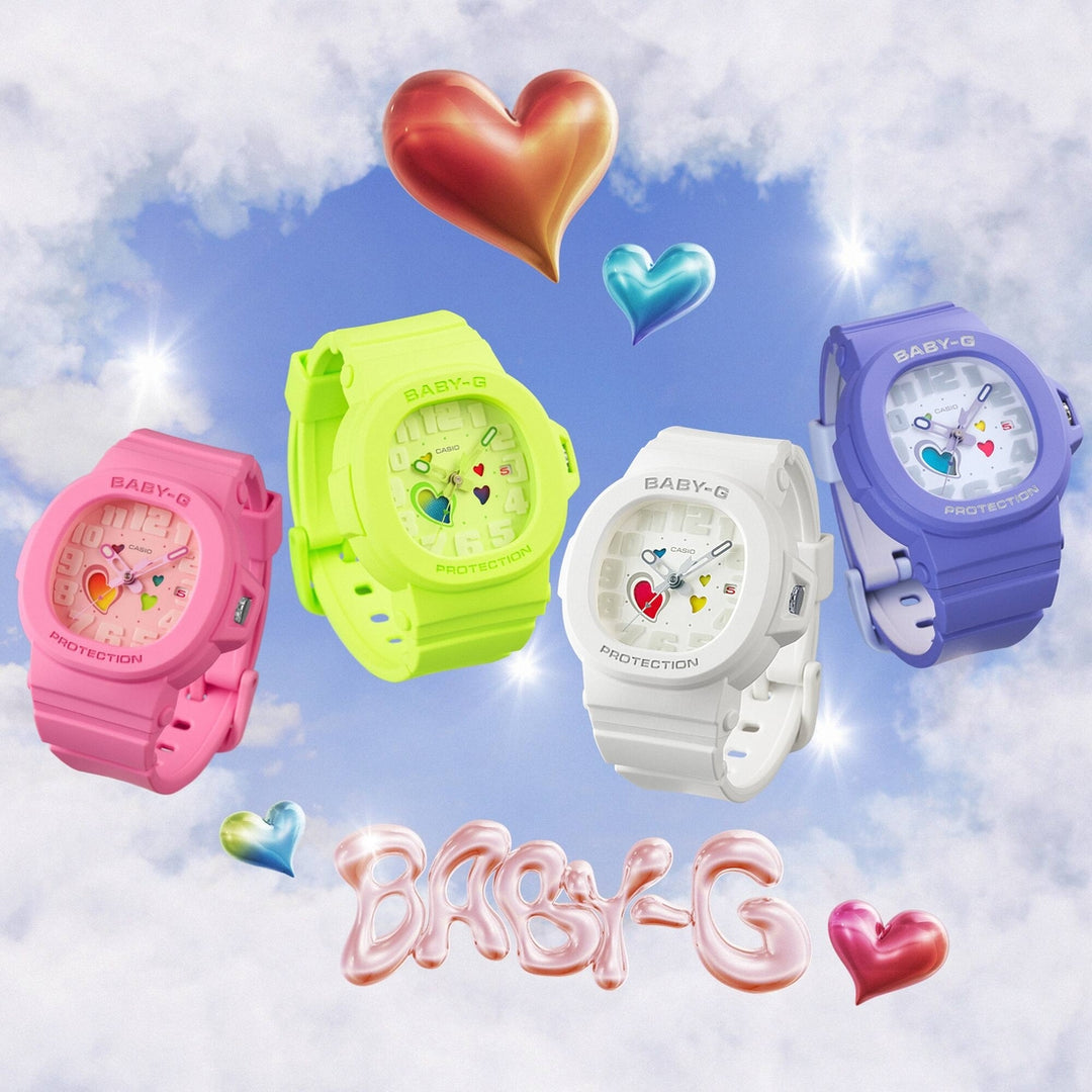 Casio Baby-G BGA-10-3AER analogico fluo cuori multicolor