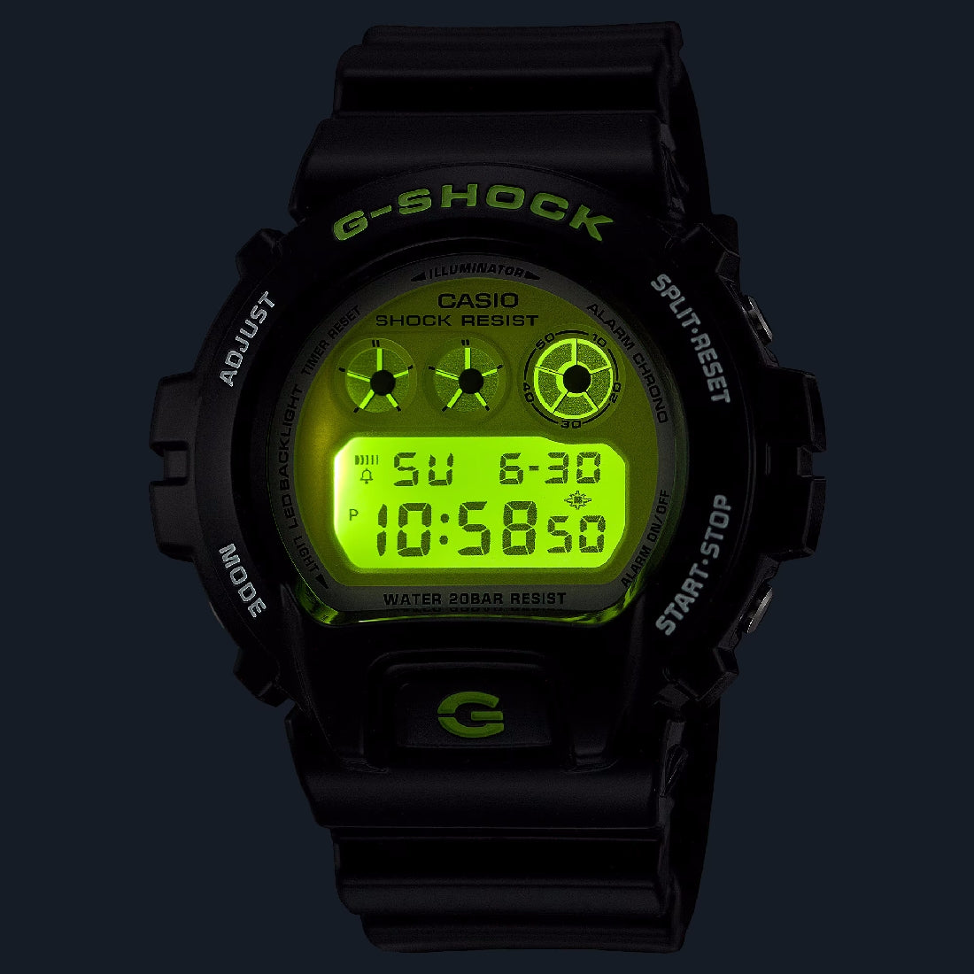 Orologio Casio G-Shock DW-6900RCS-1ER Crazy Colour nero e verde