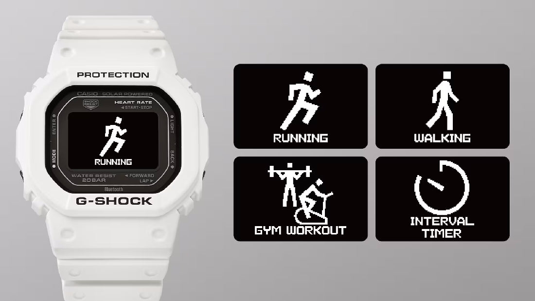 Orologio G-Shock DW-H5600-7ER bianco sensore cardio e solare