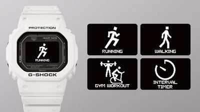 Orologio G-Shock DW-H5600-7ER bianco sensore cardio e solare