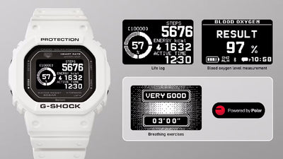 Orologio G-Shock DW-H5600-7ER bianco sensore cardio e solare