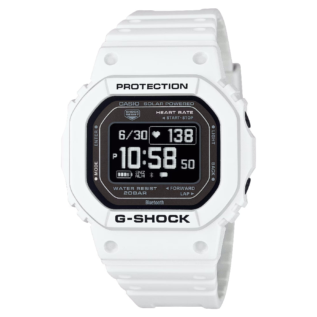 Orologio G-Shock DW-H5600-7ER bianco sensore cardio e solare