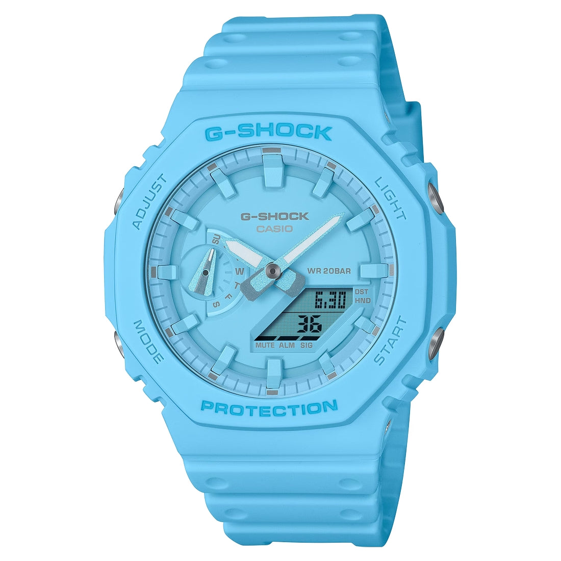 Orologio G-Shock GA-2100-2A2ER azzurro monocromo