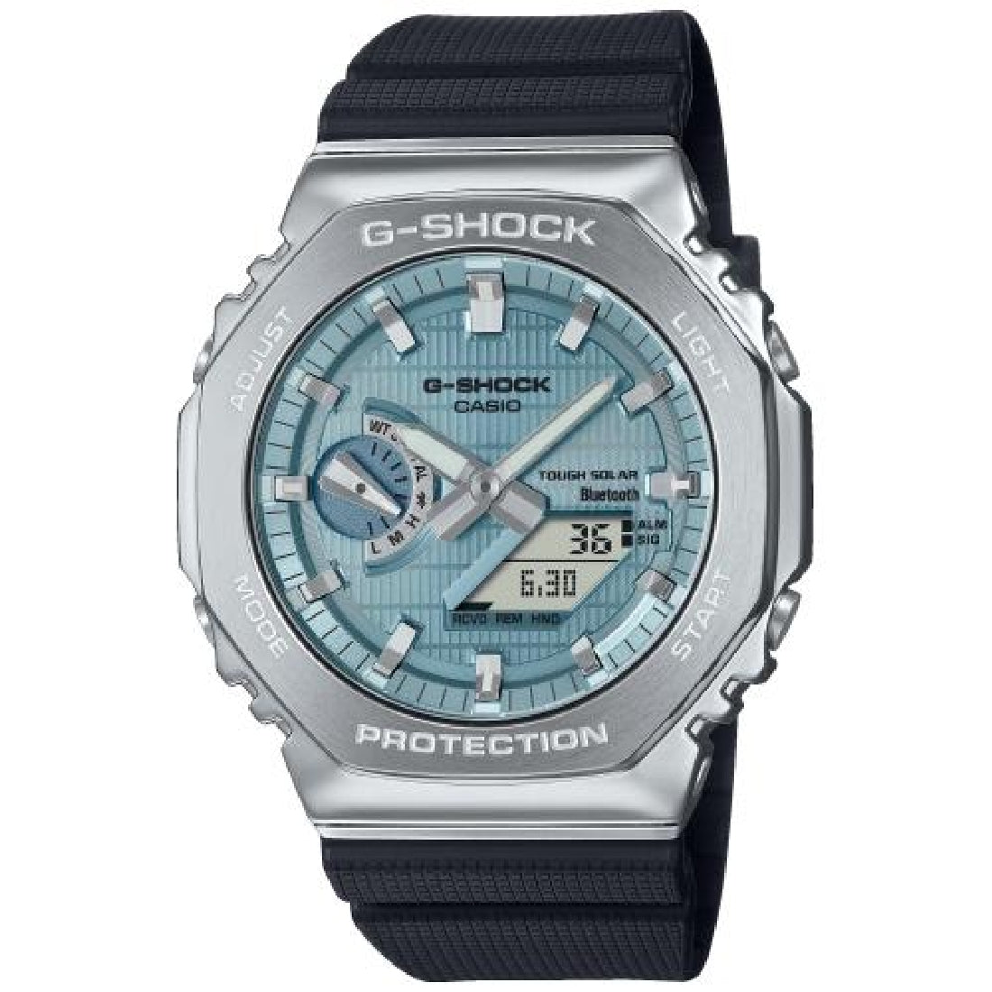 Orologio G-Shock acciaio GBM-2100A-1A2ER solare e bluetooth azzurro