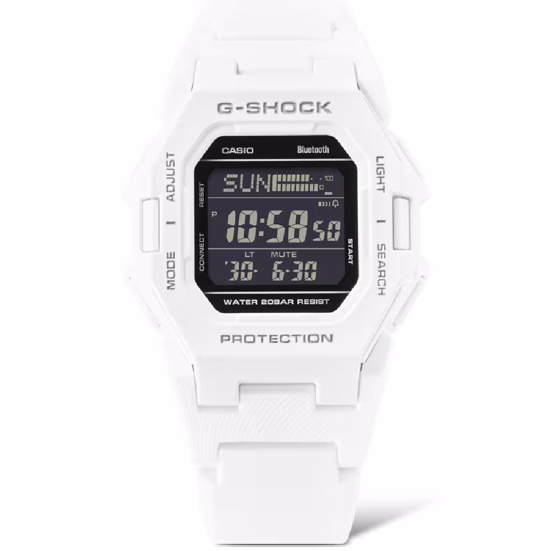 Orologio G-Shock GD-B500-7ER bianco con bluetooth e contapassi