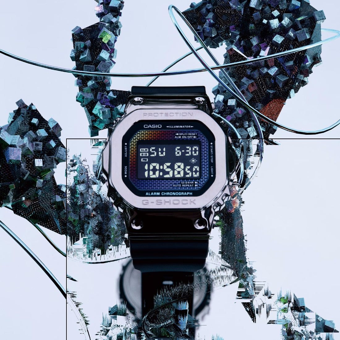 Orologio G-Shock GM-5600RW-1ER acciaio mattoni iridescenti