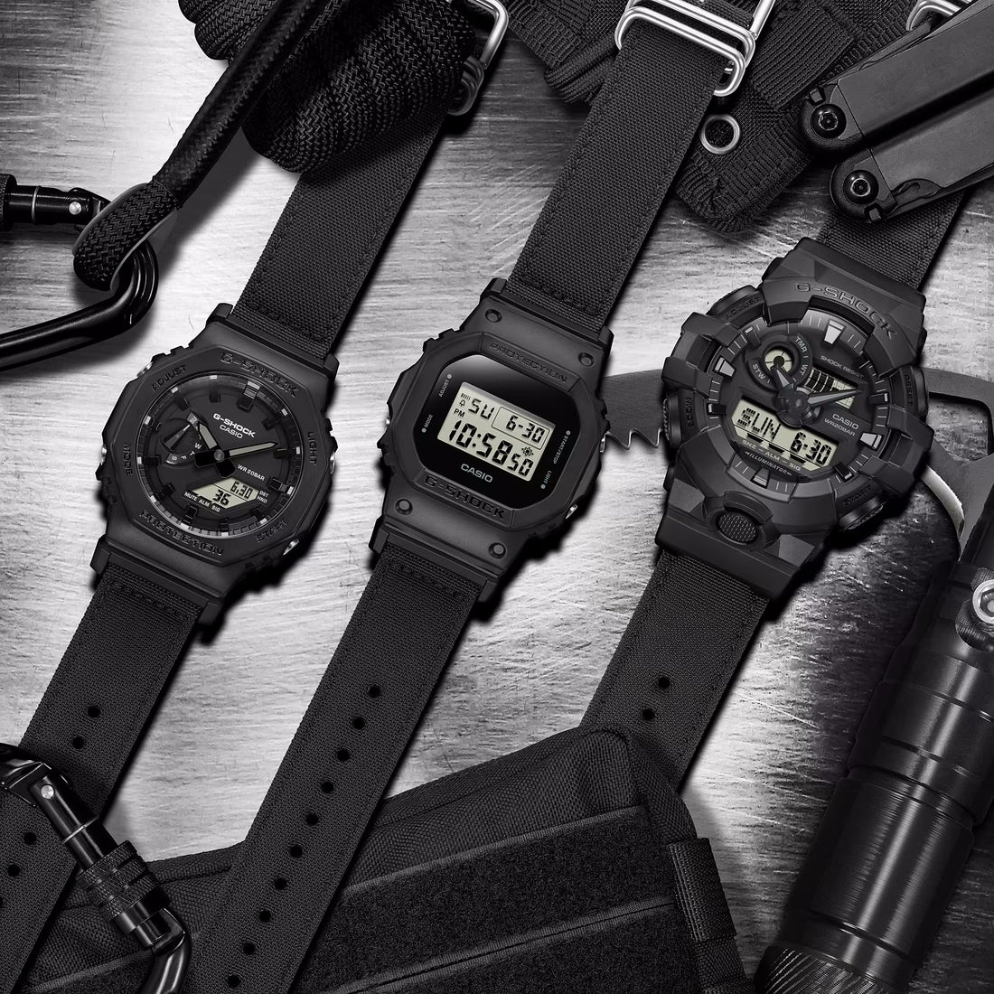 Orologio G-Shock DW-5600BCE-1ER nero cinturino cordura