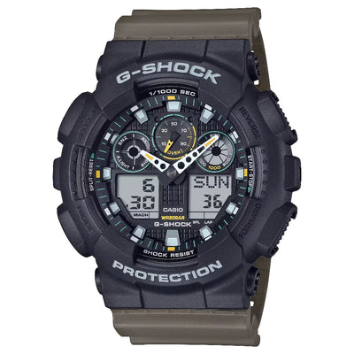 Orologio G-Shock GA-100TU-1A3ER nero e verde miltare