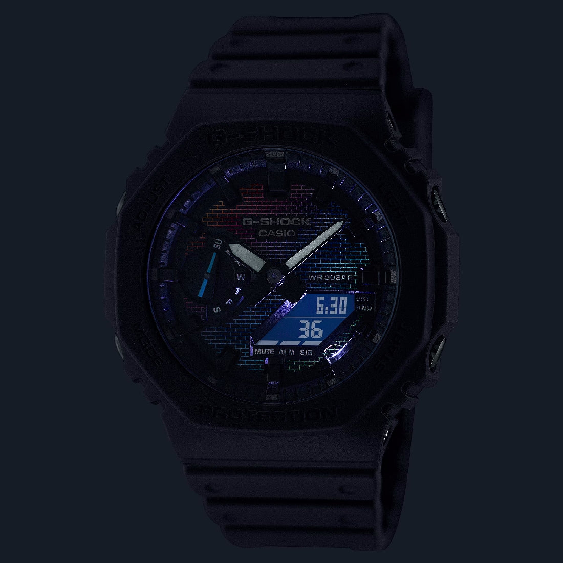 Orologio G-Shock GA-2100RW-6AER nero mattoni iridescenti