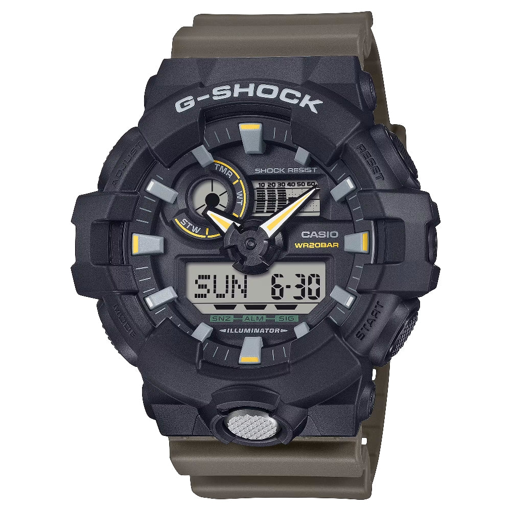 Orologio G-Shock GA-710TU-1A3ER nero e verde militare