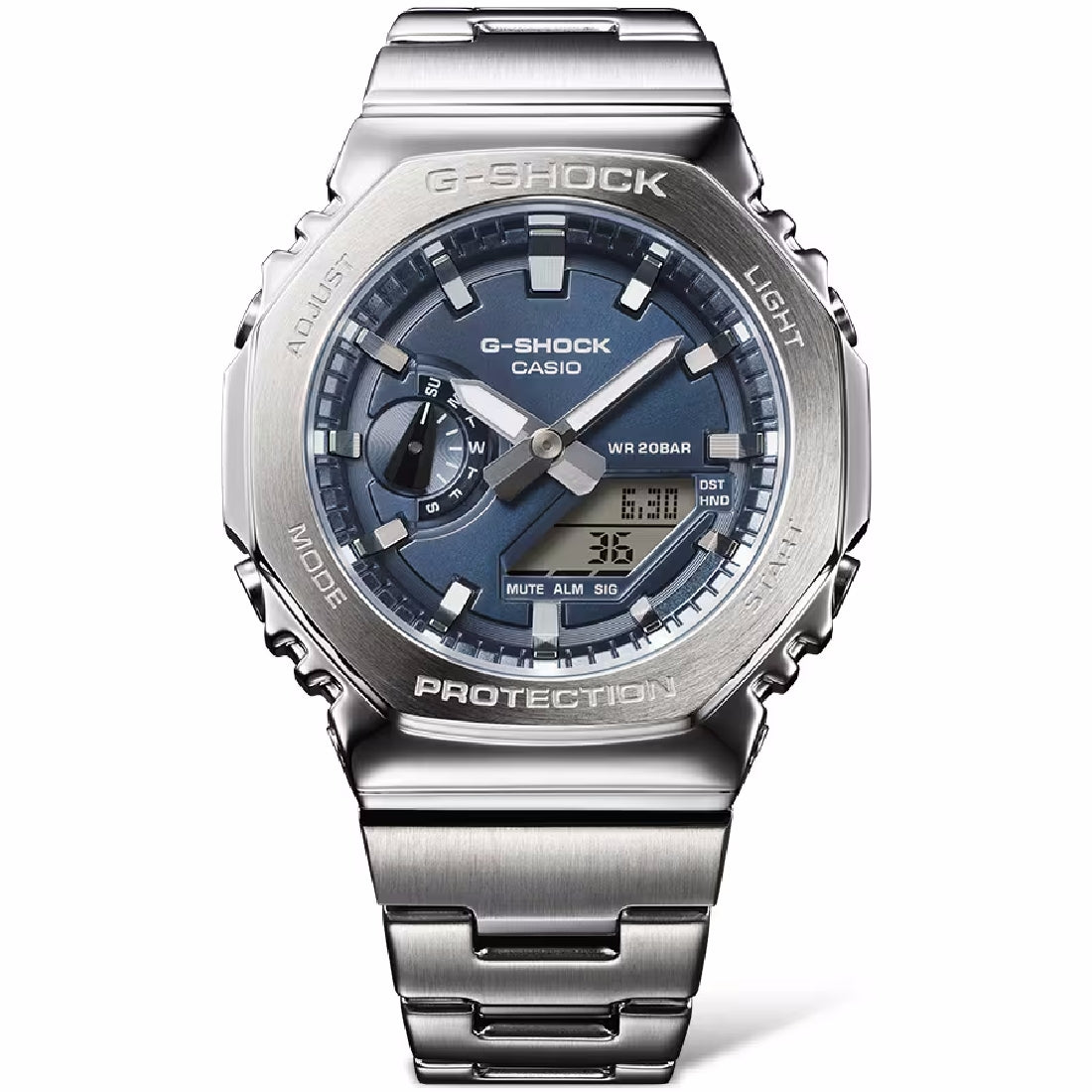 Orologio G-Shock acciaio GM-2110D-2BER quadrante blu