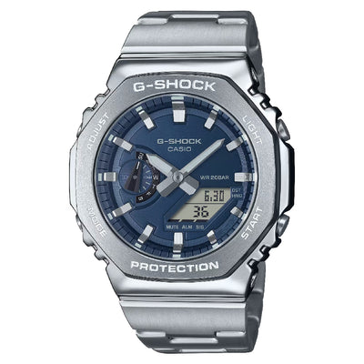 Orologio G-Shock acciaio GM-2110D-2BER quadrante blu