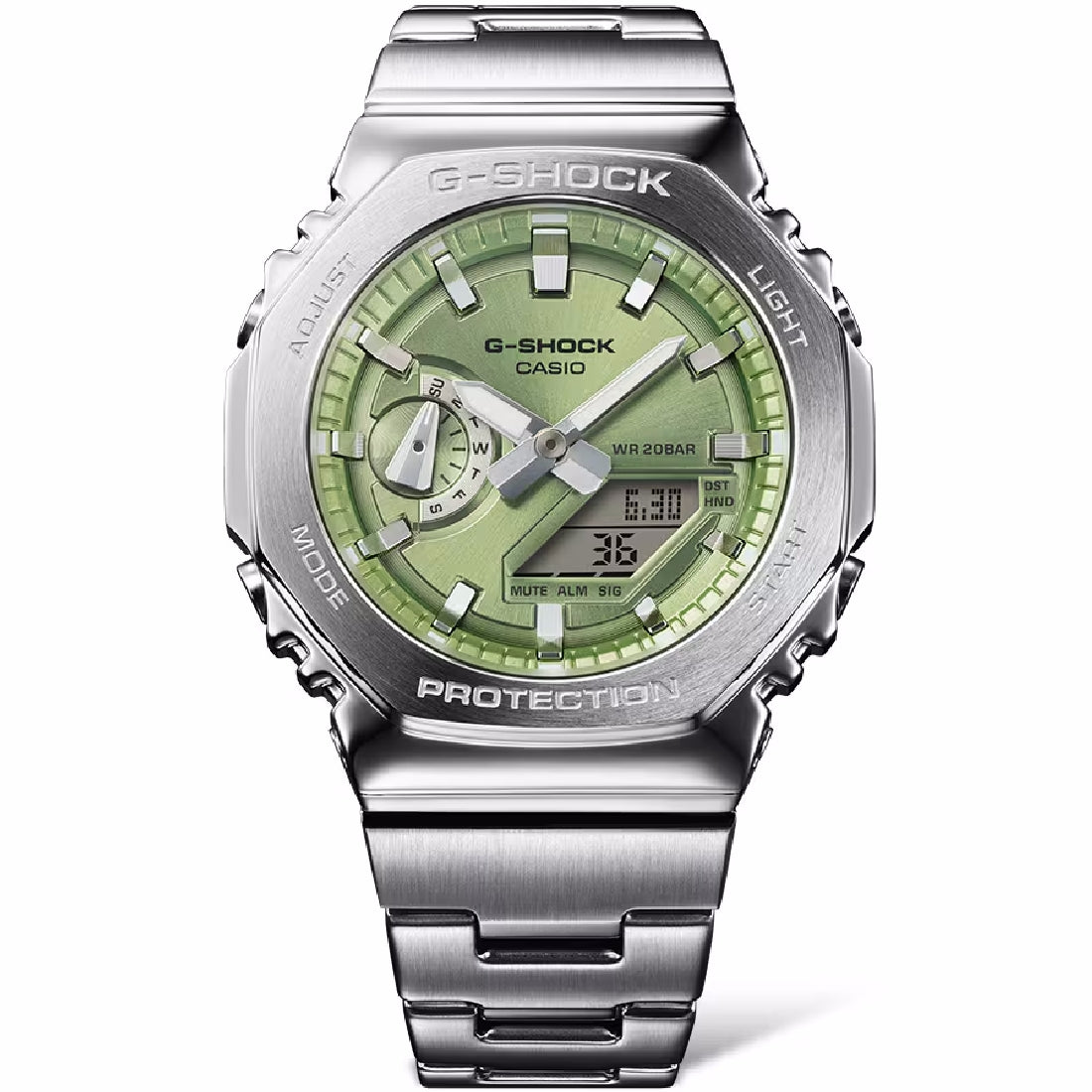 Orologio G-Shock acciaio GM-2110D-3AER quadrante verde