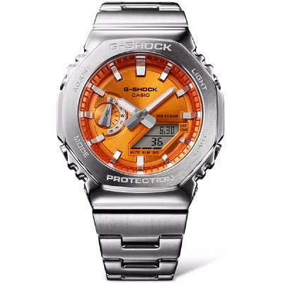 Orologio G-Shock acciaio GM-2110D-4AER quadrante arancione