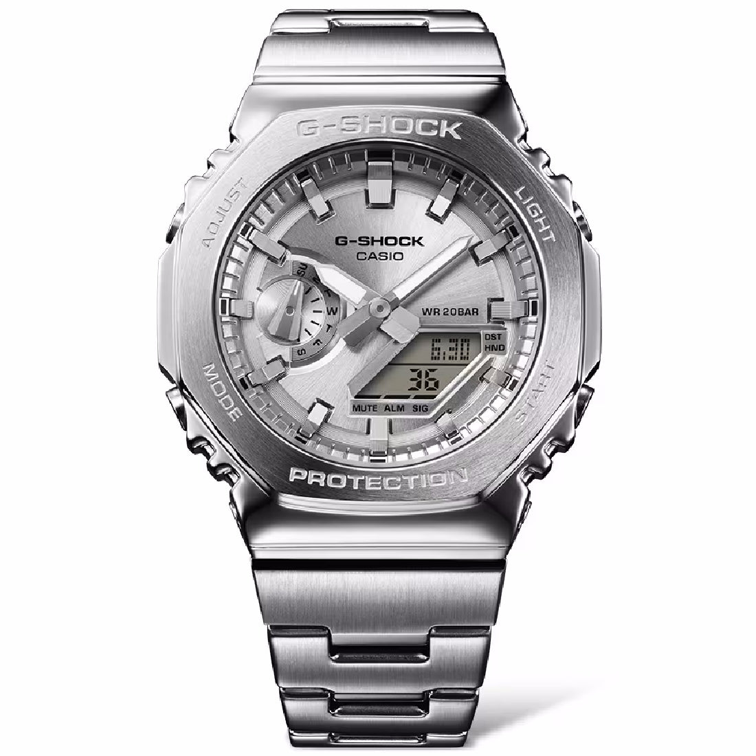 Orologio G-Shock acciaio GM-2110D-7AER quadrante silver