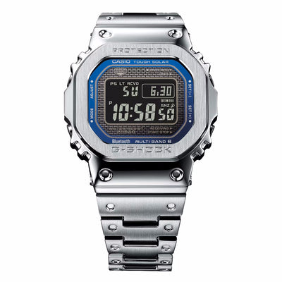 Orologio G-Shock GMW-B5000D-2ER  quadrante blu bracciale acciaio