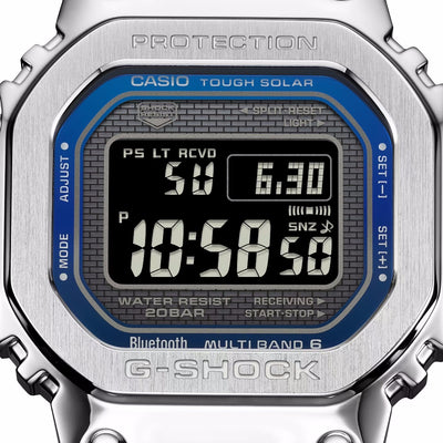 Orologio G-Shock GMW-B5000D-2ER  quadrante blu bracciale acciaio