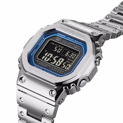 Orologio G-Shock GMW-B5000D-2ER  quadrante blu bracciale acciaio