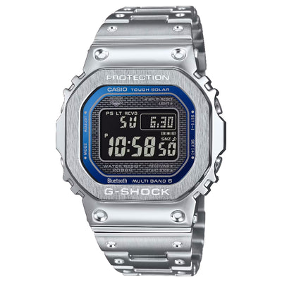 Orologio G-Shock GMW-B5000D-2ER  quadrante blu bracciale acciaio