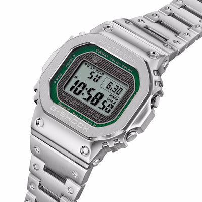 Orologio G-Shock GMW-B5000D-3ER  quadrante verde bracciale acciaio