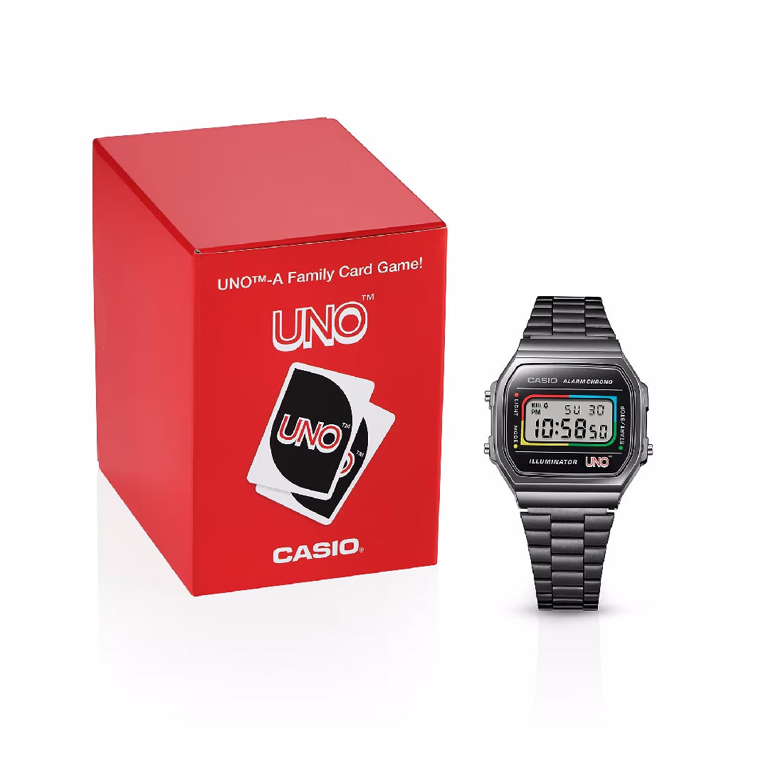 Casio Vintage A168WEUC-1AER dedicato a Uno il gioco delle carte