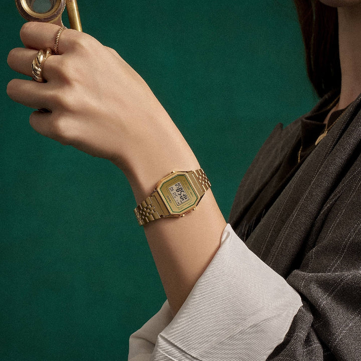 Casio vintage LA680WEGV-9AEF medio dorato e verde Paladini