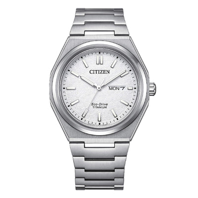 Orologio Citizen AW0130-85A Supertitanium bianco Ecodrive