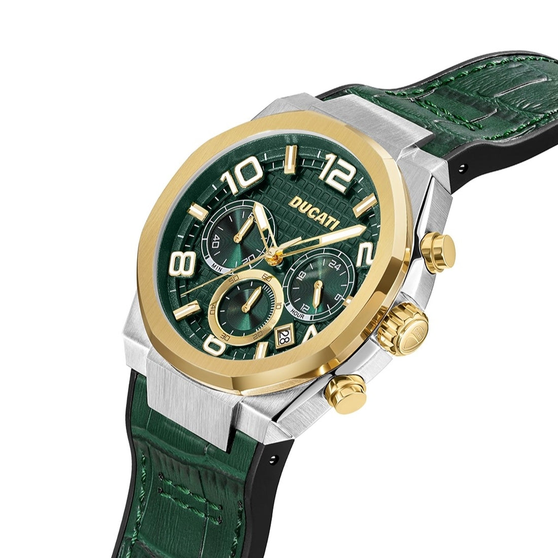 Ducati Orologio Cronografo Uomo DTWGC2019010 – Movimento Seiko, Cinturino Pelle, 10 ATM