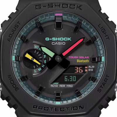 Orologio G-Shock GA-B2100MF-1AER full black con finiture colorate