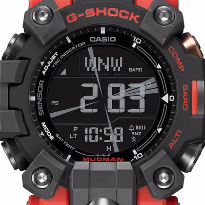 Orologio G-Shock GW-9500-1A4ER Mudman rosso e nero
