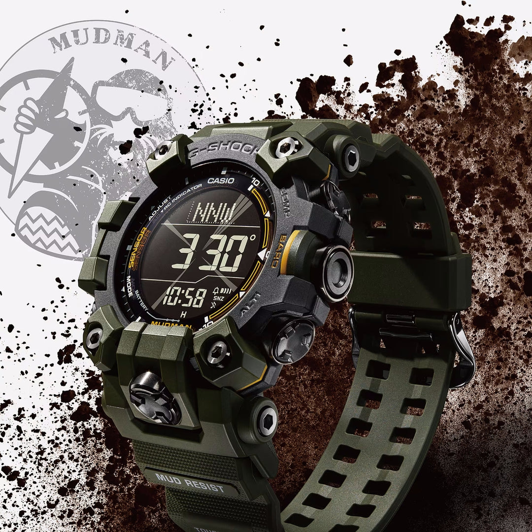 Orologio Casio G-Shock GW-9500-3ER Mudman verde militare