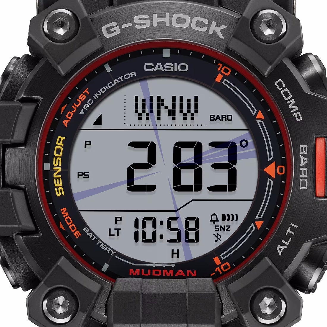 Orologio G-Shock GW-9500MEC-1ER Mudman nero emergenza