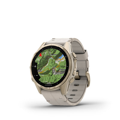 Orologio Garmin Fenix8 Amoled 43mm pelle Limestone 010-02903-40