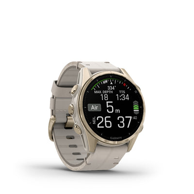 Orologio Garmin Fenix8 Amoled 43mm pelle Limestone 010-02903-40