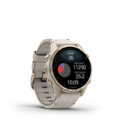 Orologio Garmin Fenix8 Amoled 43mm pelle Limestone 010-02903-40