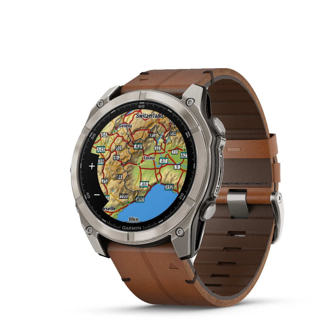 Orologio Garmin Fenix8 Amoled 51mm pelle Chestnut 010-02905-40