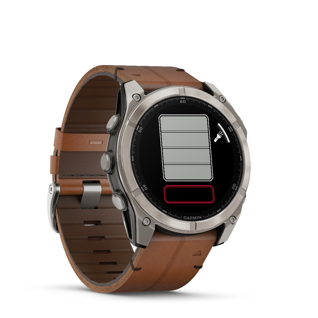 Orologio Garmin Fenix8 Amoled 51mm pelle Chestnut 010-02905-40