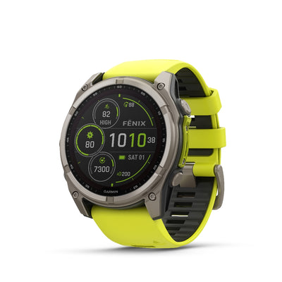 Orologio Garmin Fenix 8 Solar 51mm titanium giallo 010-02907-21