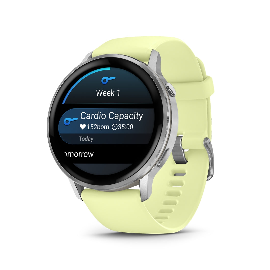 Orologio Garmin 010-03014-02 Venu 4 silver silicone citron
