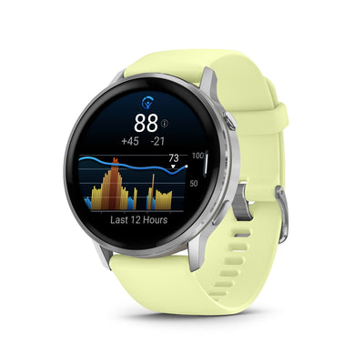 Orologio Garmin 010-03014-02 Venu 4 silver silicone citron