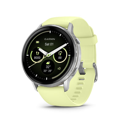 Orologio Garmin 010-03014-02 Venu 4 silver silicone citron