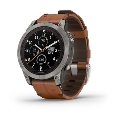 Orologio Garmin Fenix 7 Pro 47mm pelle Chestnut 010-02777-30