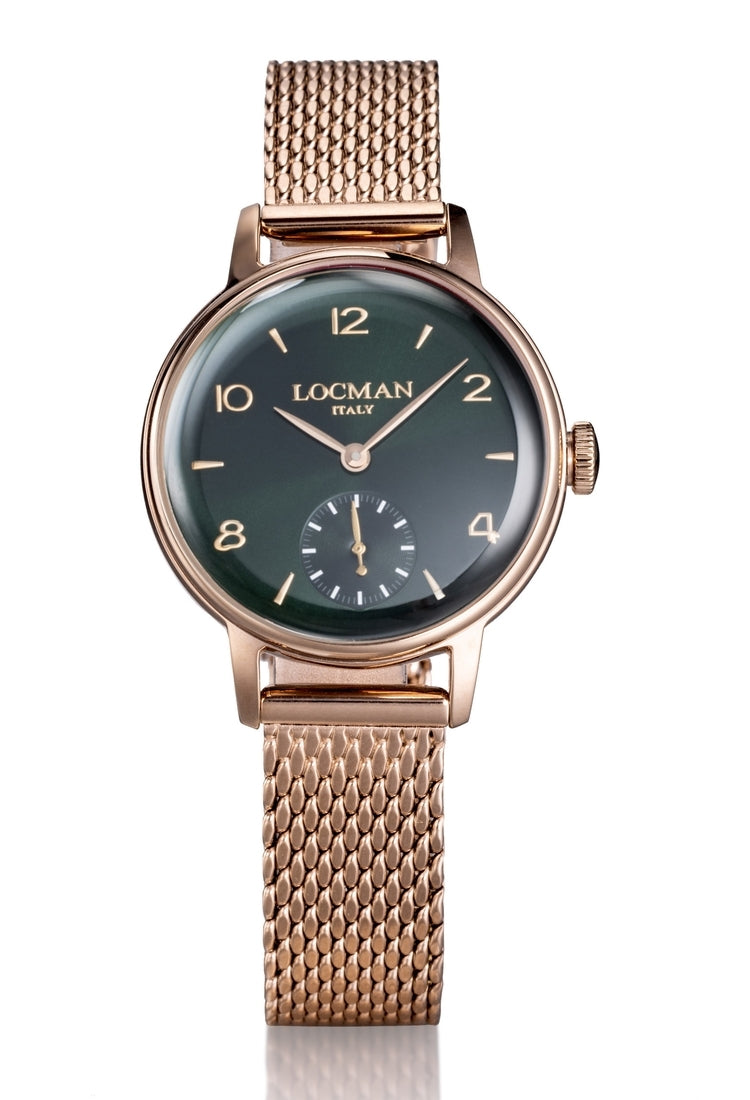 Locman 1960 donna verde dorato rosa con secondi 0258R03R-RRGRRGBR