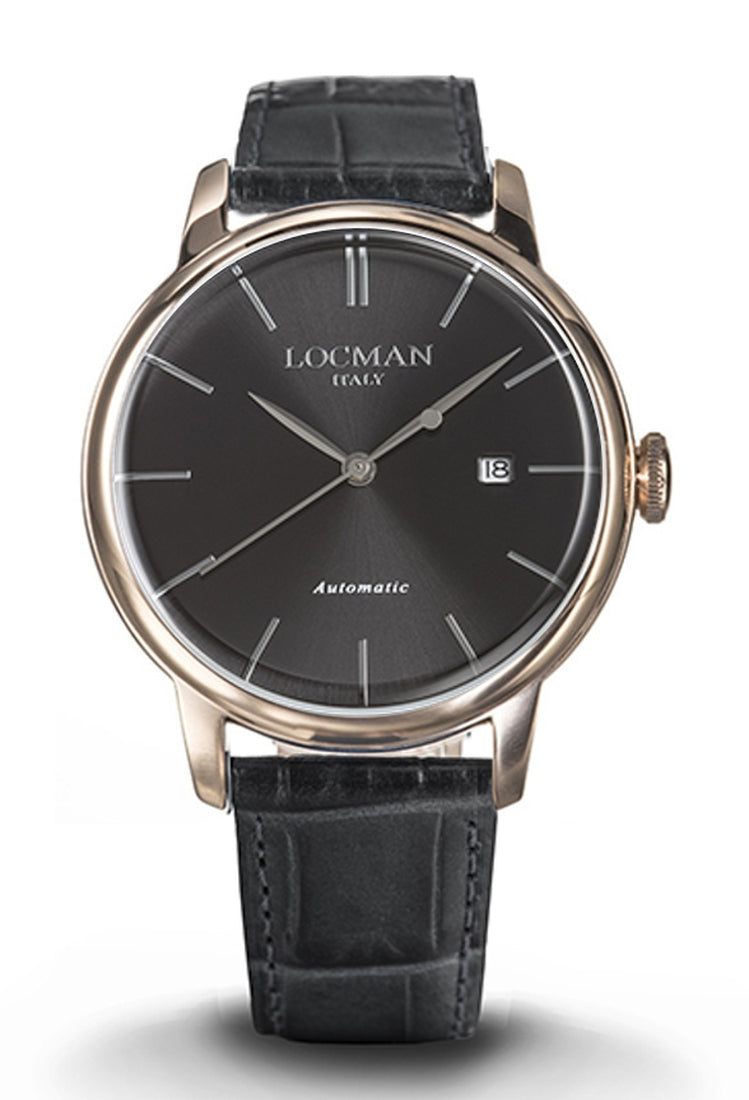 Locman 1960 automatico dorato rosa nero pelle 0255R01R-RRBKRGPK