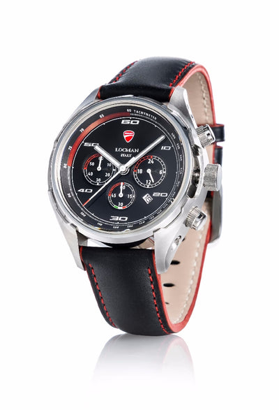 Orologio Locman Ducati crono acciaio pelle D121A01S-00BKWRPKR