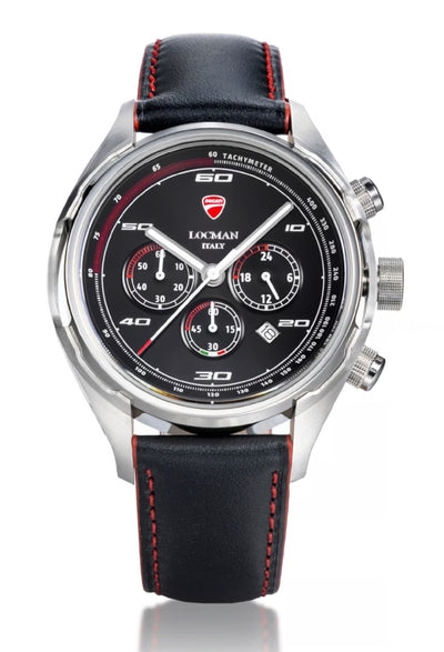 Orologio Locman Ducati crono acciaio pelle D121A01S-00BKWRPKR