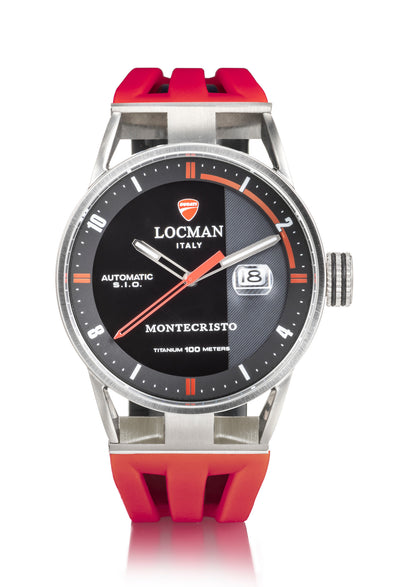 Locman Montecristo Ducati automatico nero e rosso D511A01S-00BKFRDSR