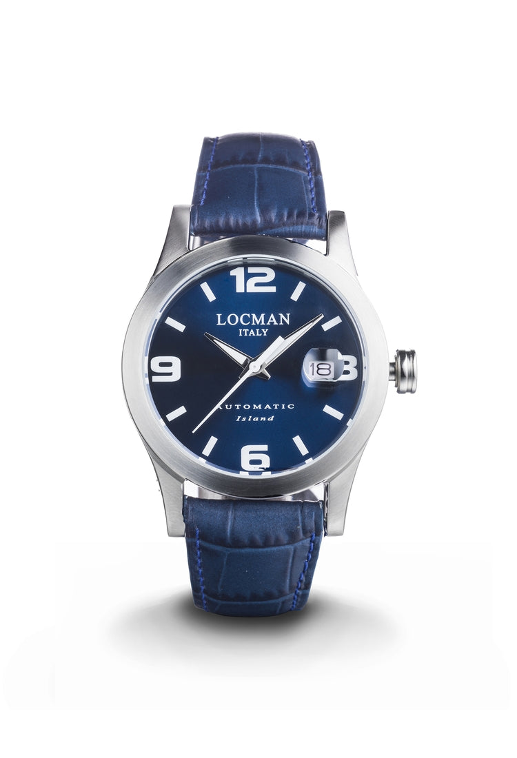 Orologio Locman Island automatico blu pelle 0615V04-00BLWPSB