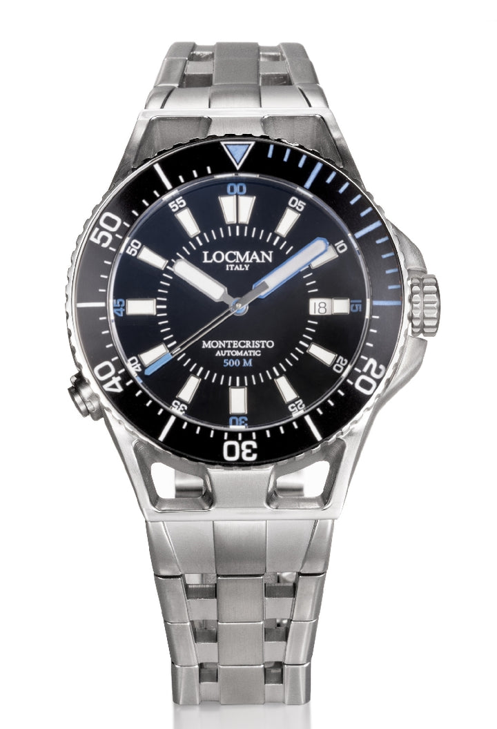 Locman Montecristo 500mt automatico nero e blu acciaio |Paladini