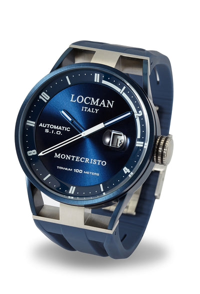 Locman Montecristo automatico PVD blu silicone 0511BLBLFWH0SIB